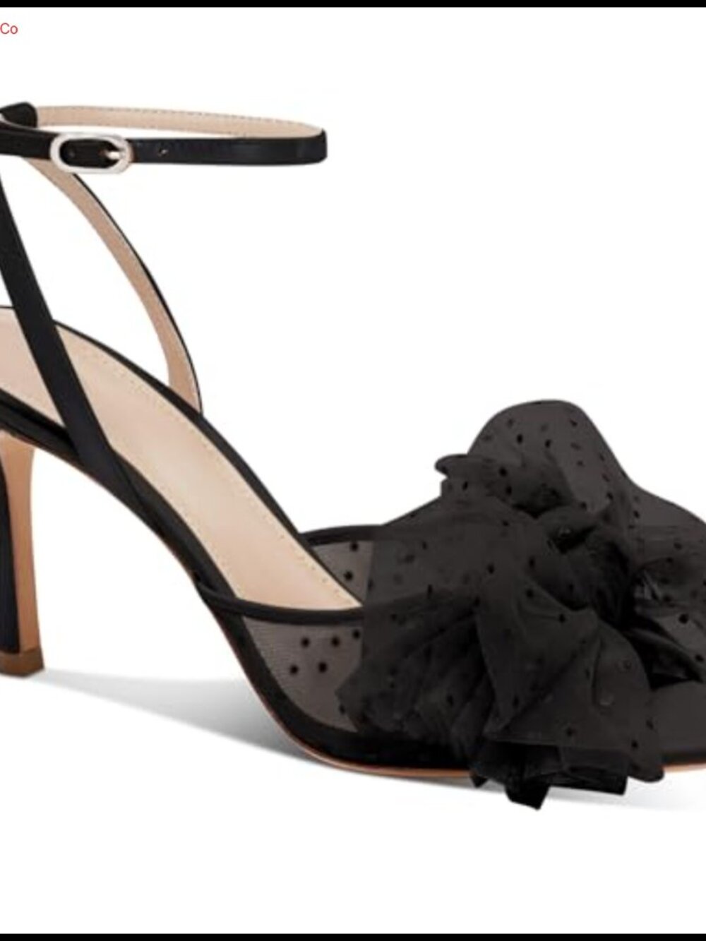 Coutgo Women's Bow Tie Slingback Peep Toe High Stiletto Heel Wedding Sandals